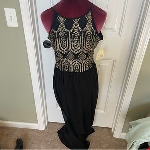 NWT Altar’d State Black and Gold Dress SZ L